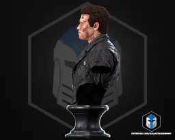 T-800 Arnold Bust - 3D Print Files 3d model