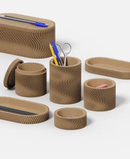Tray - WAVE Collection - Desk Organizer Set 3d model