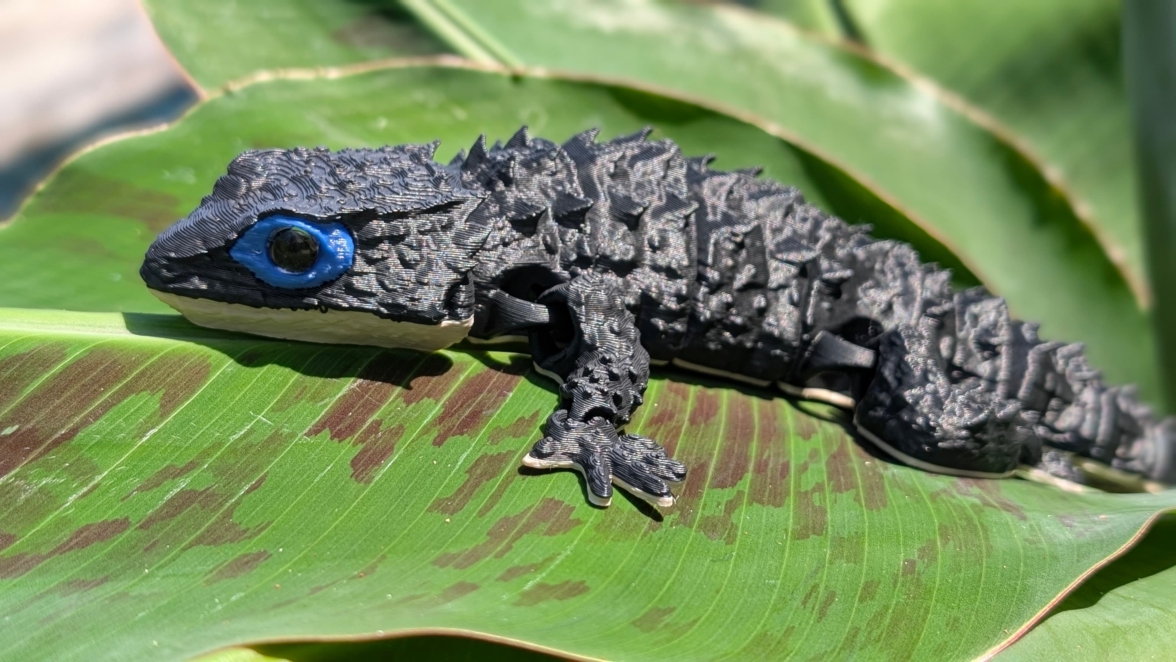 on a banana leaf