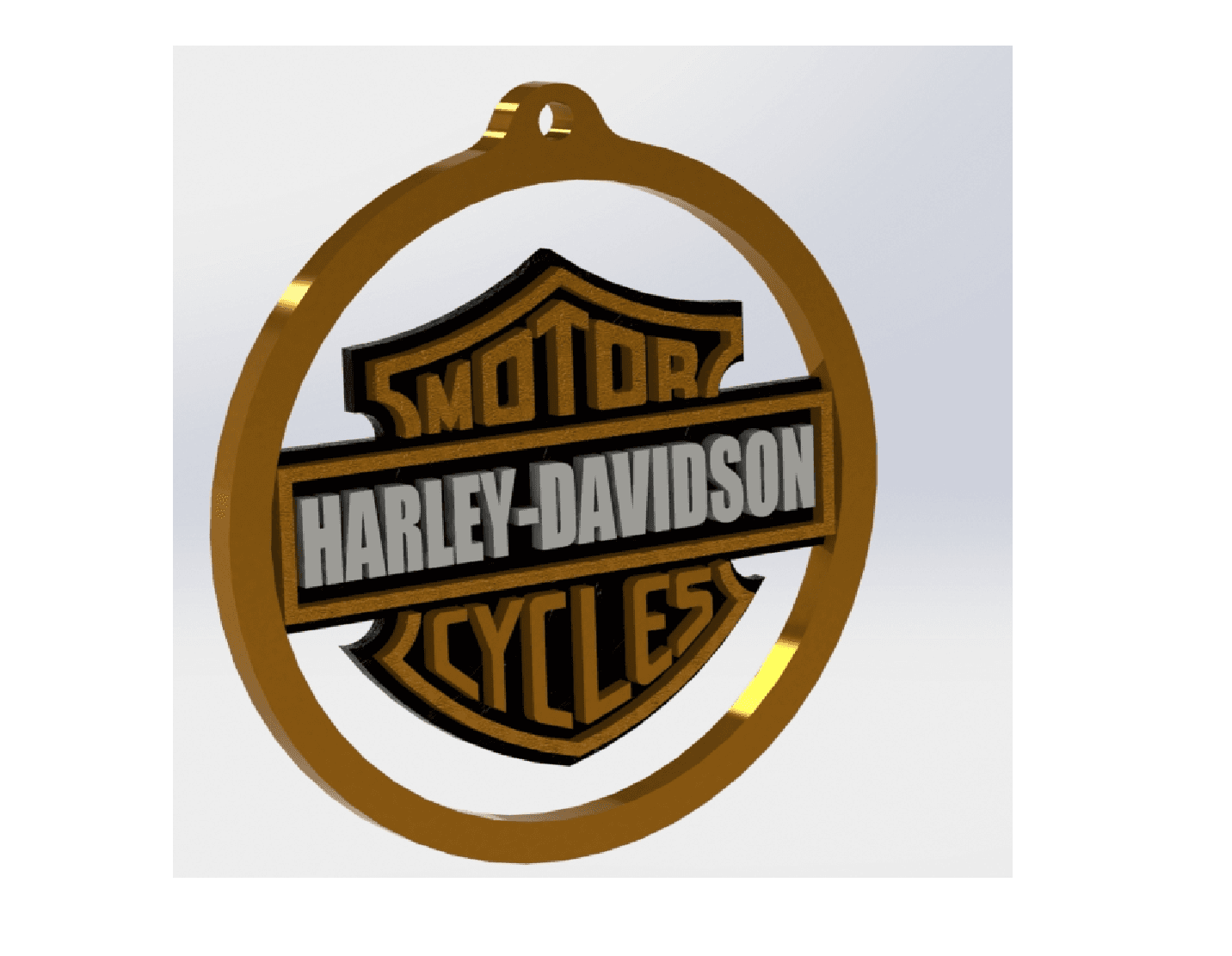Harley-Davidson Christmas tree ornament keychain 3d model