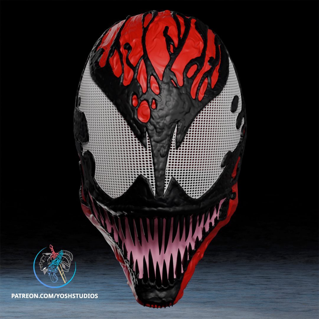 Carnage Mask 3D Printer STL file 3d model