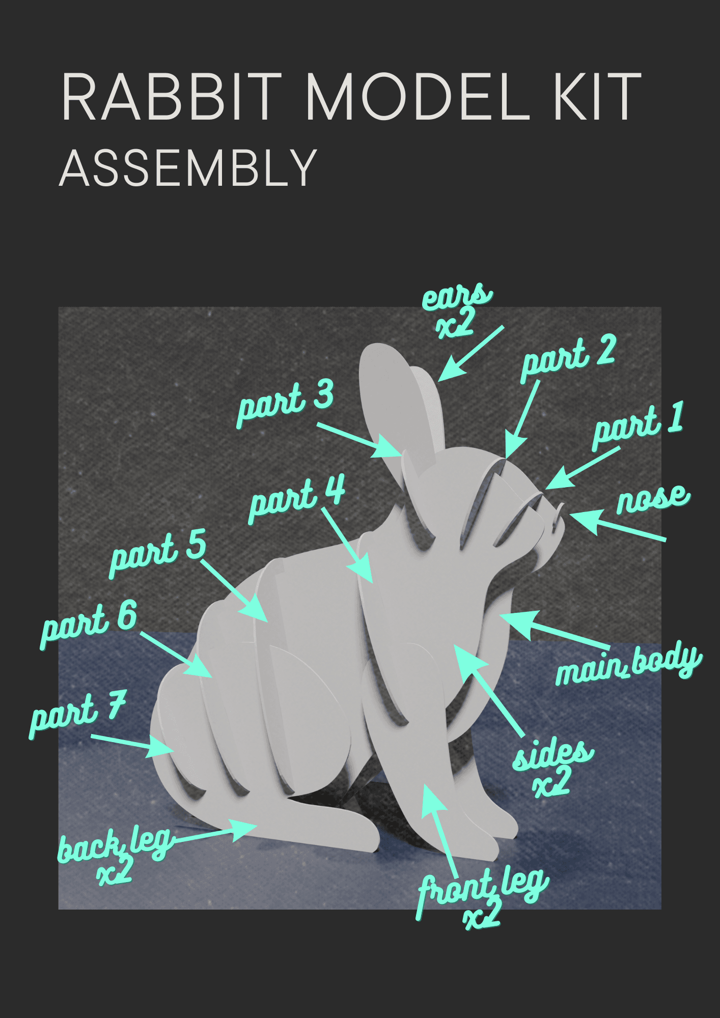 Rabbit - ASSEMBLE YOURSELF KIT 3d model
