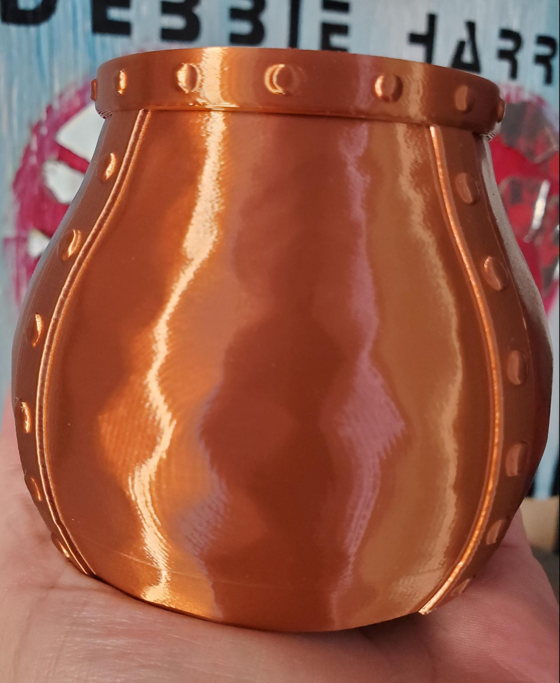 Copper Cauldron - looks like a real shiny copper kettle - 3d model