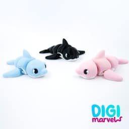 Dolphin Flexi + Keychain 3d model