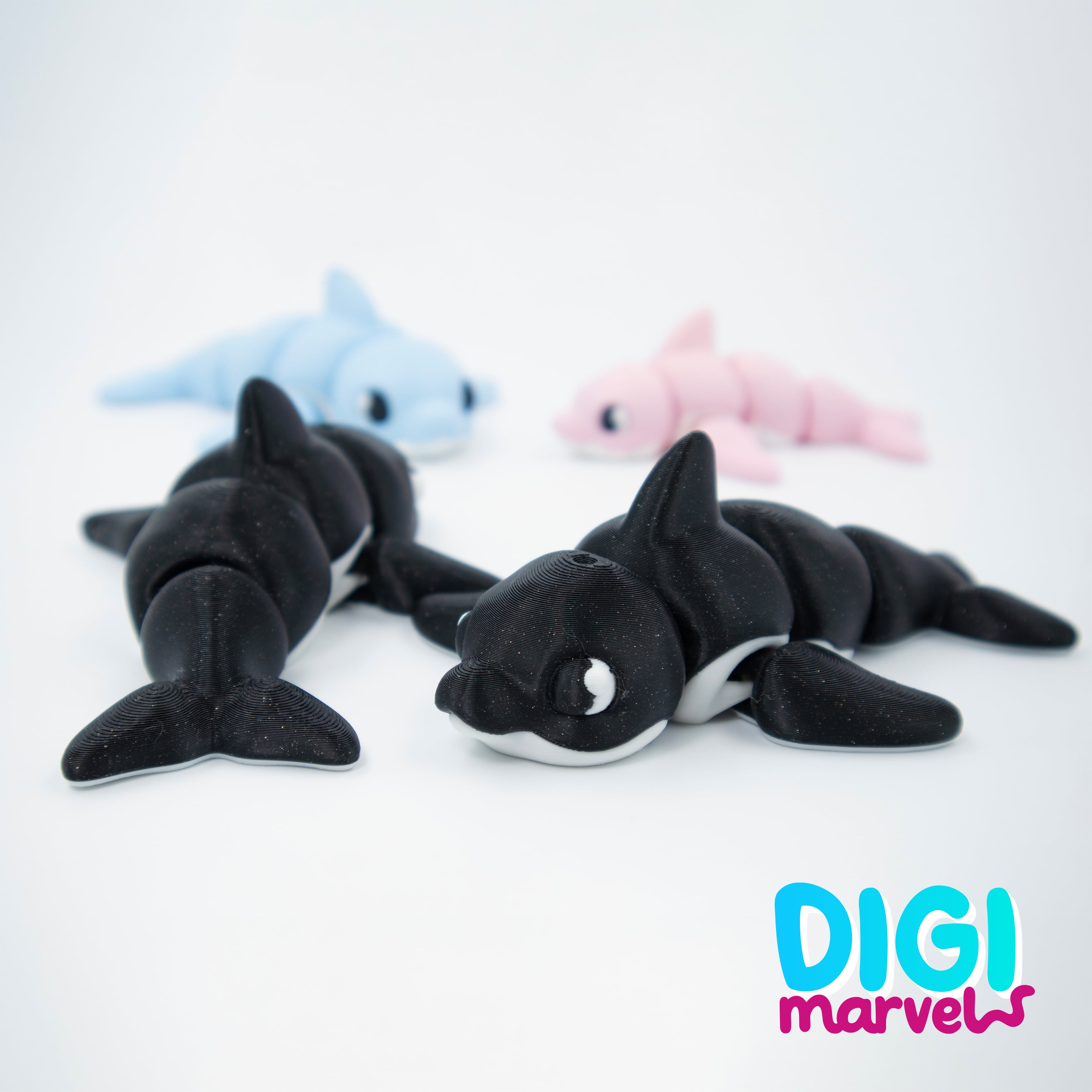Dolphin Flexi + Keychain 3d model