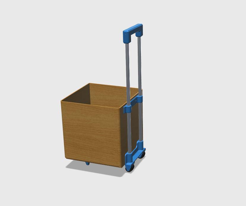 Wheelie tote box kit 3d model