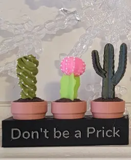 Made some stands to go with the clicking cacti! 3d model