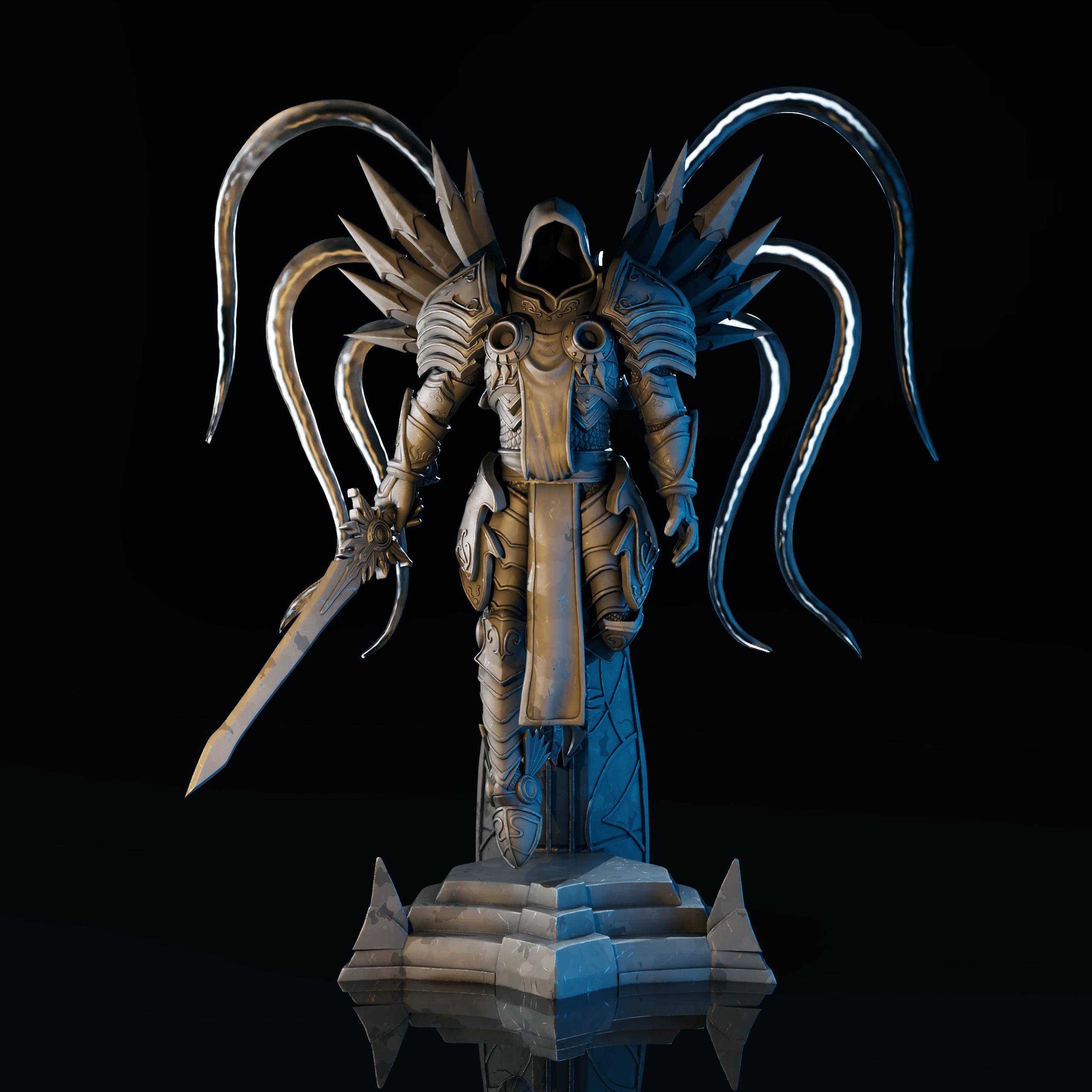 Tyrael Figure - Diablo (Pre-Supported) 3d model