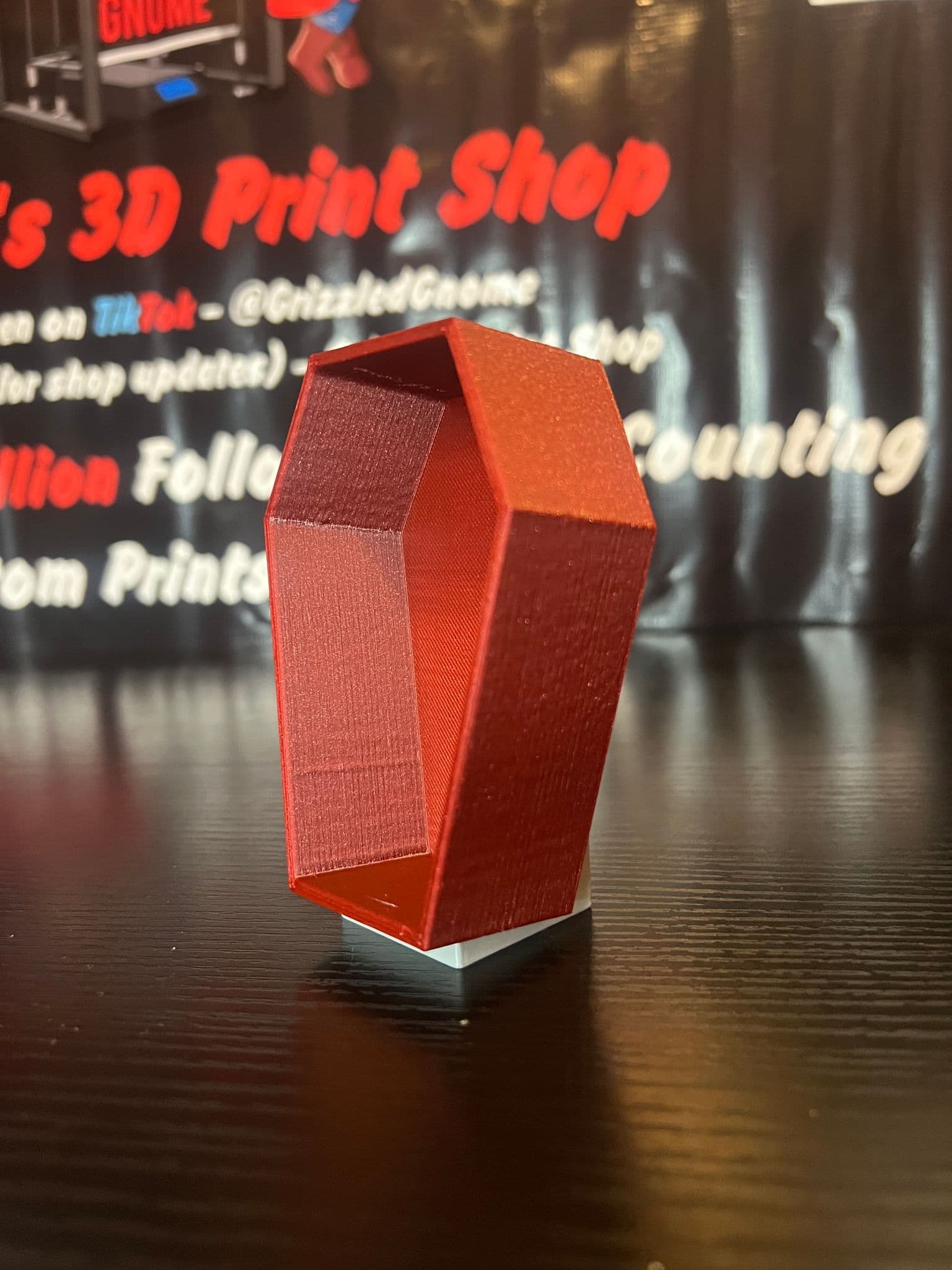 Coffin desk organizer with stand - Print in place 3d model