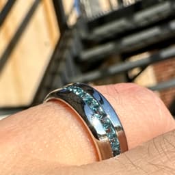 Channel Set Wedding Band for Round Brilliant Stones 3d model