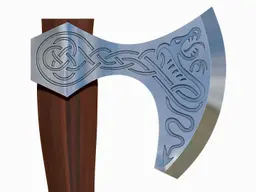 Norse Printable Viking Axe – 3D Model for Cosplay and Display 3d model
