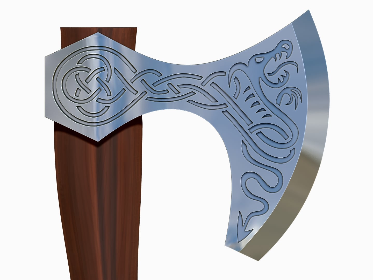 Norse Printable Viking Axe – 3D Model for Cosplay and Display 3d model