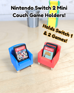Cute Mini Nintendo Switch 2 Game Cartridge Holder Couch - All Switch Game Compatible 3d model