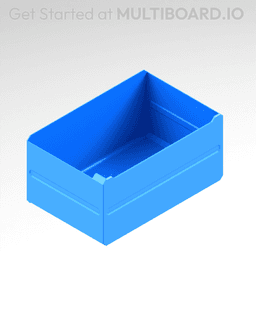 4x2x2.5 LU - Labelled - MultiBin Simple Drawer 3d model