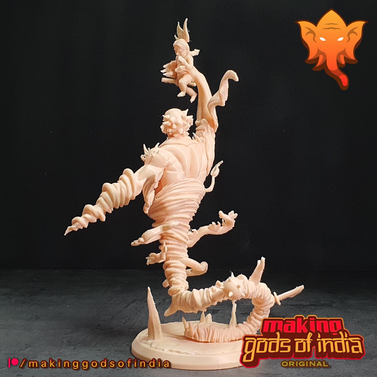 Baby Krishna & Trinavarta The Tornado Demon 3d model