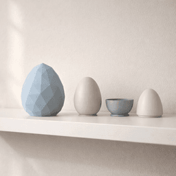 Easter Egg STL Bundle – Lace Egg, Smooth Egg & Low Poly Egg | Candy Holder Easter Egg | 3D Printable 3d model