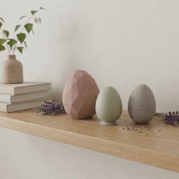 Easter Egg STL Bundle – Lace Egg, Smooth Egg & Low Poly Egg | Candy Holder Easter Egg | 3D Printable 3d model