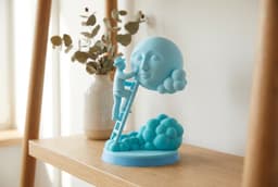 Moon Caretaker Sculpture – Dreamy Surreal Art 3d model