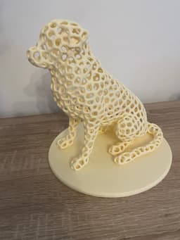 Voronoi Golden Retriever no supports 3d model