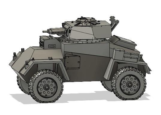 British Guy Armored car WW2 3d model