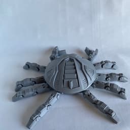 articulated mechanical crab (stl and 3mf) multicolor 3d model