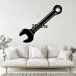 Wrench 2D Wall Art/Window Art - Digital STL & SVG File for 3D Printing or Laser Cutting 3d model