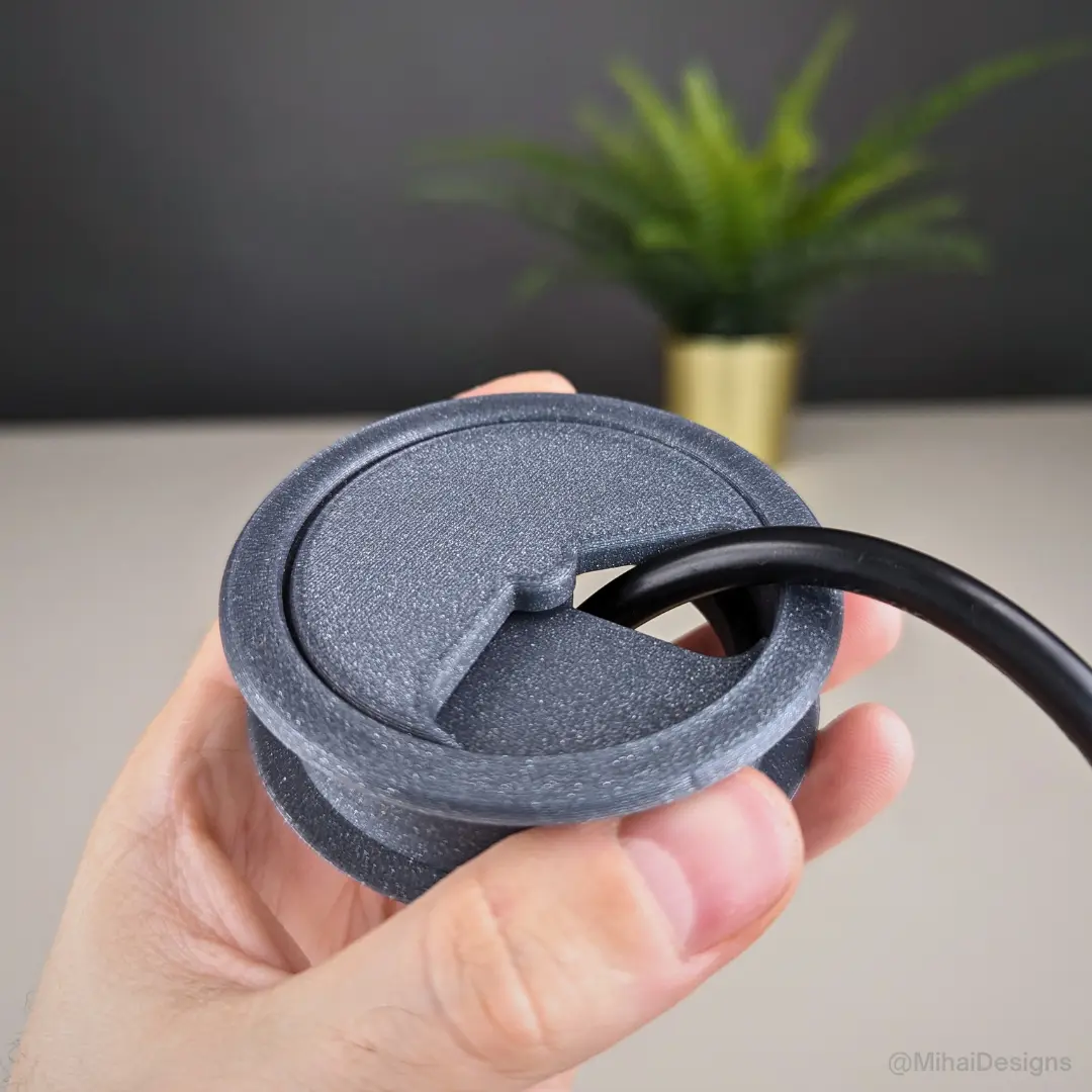 Cable desk grommet 60mm 3d model