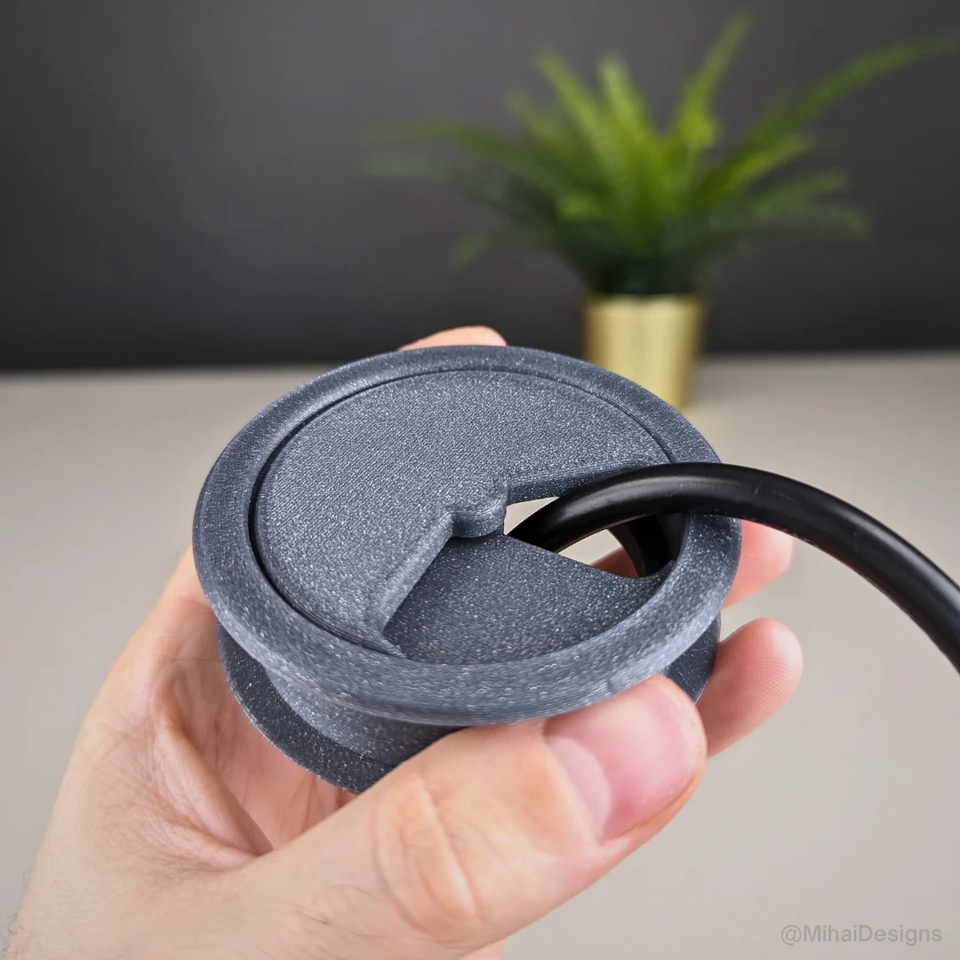 Cable desk grommet 60mm 3d model