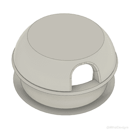 Cable desk grommet 60mm 3d model