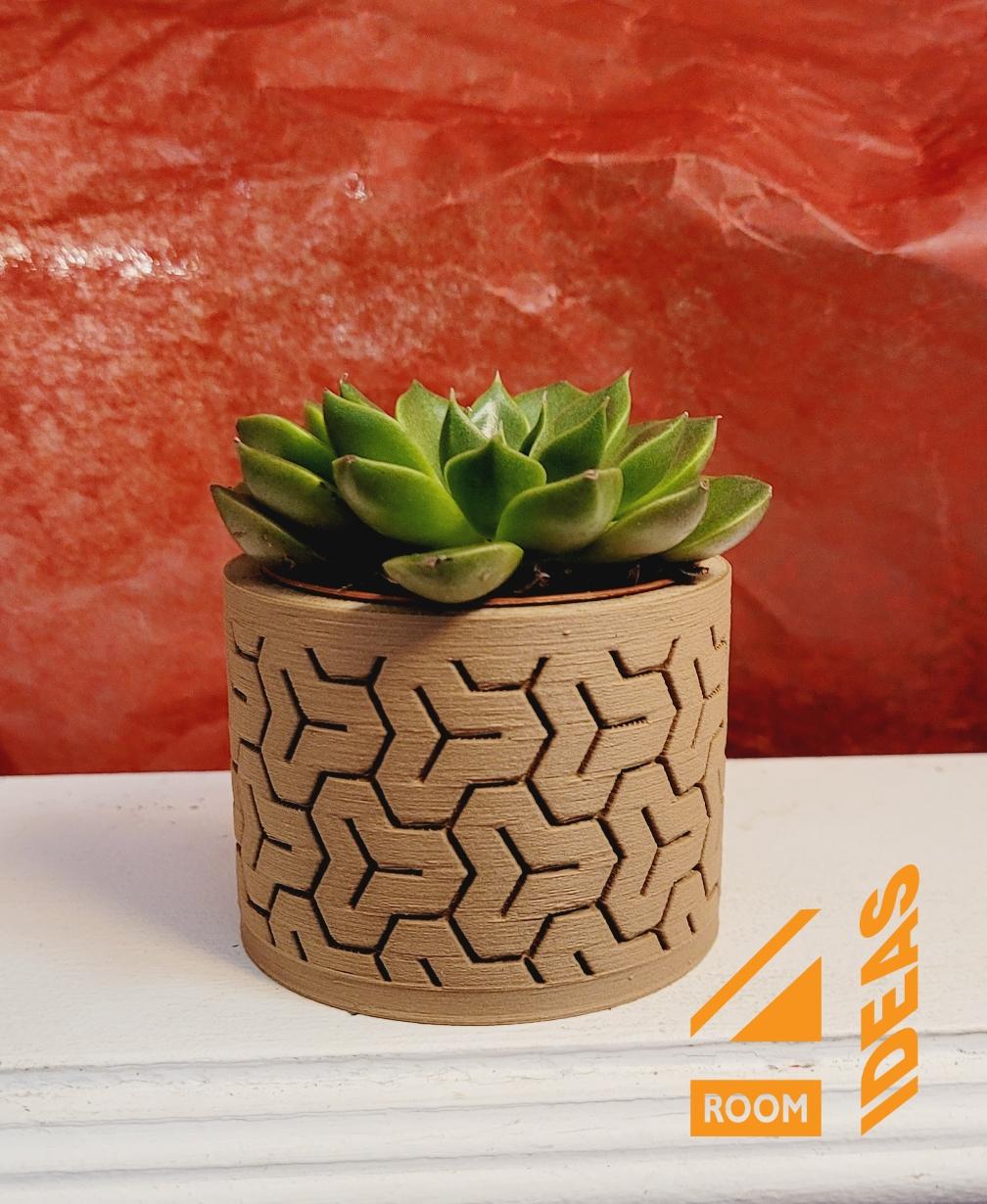 Succulent Planter Japanese Style - Hexagons/kikkō V2 3d model