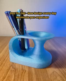 Wormhole Desk Pen Organizer 3d model