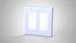Double Gang Light Switch Cover 3d model