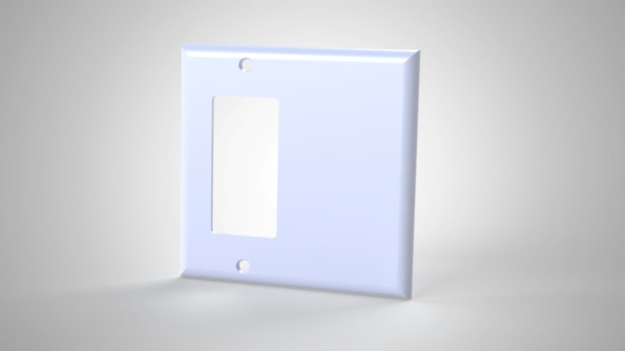 Double Gang Light Switch Cover 3d model