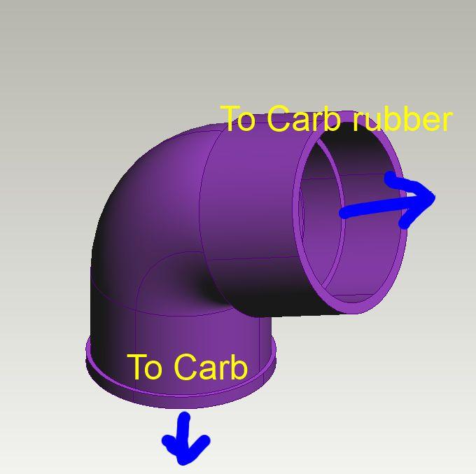 Moto morini 250 2c Airbox to carb rubber 3d model
