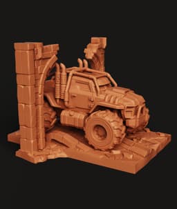 Wasteland Truck STL | Post Apocalyptic 3D Print | Diorama 3d model