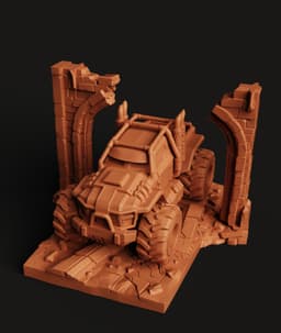 Wasteland Truck STL | Post Apocalyptic 3D Print | Diorama 3d model