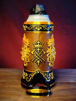 King of the beasts 12oz. can cozy dice tower 3d model