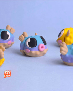 Cute articulated puffer fish - Puffy 3d model