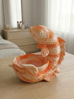 Biomorphic Surrealist Koi Fish Catchall Tray 3d model