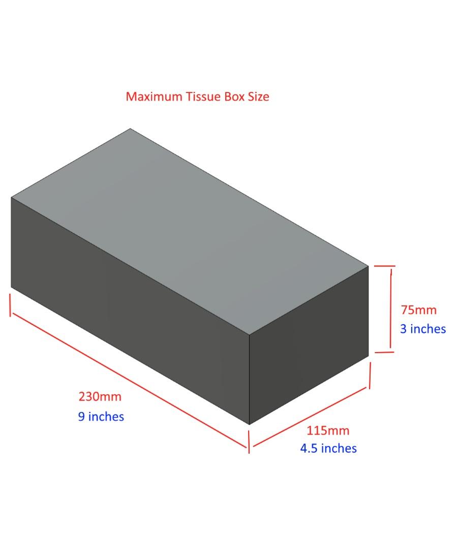 Tissue Box Organizer Striped 3d model