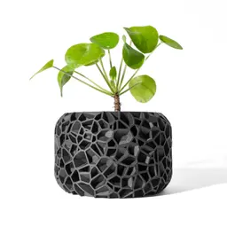 The Vori Planter Pot with Drainage Tray & Stand: Modern and Unique Home Decor for Plants 3d model