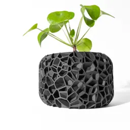 The Vori Planter Pot with Drainage Tray & Stand: Modern and Unique Home Decor for Plants 3d model