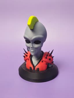 Road Warrior Grey Alien Bust 3d model
