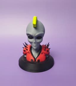 Road Warrior Grey Alien Bust 3d model