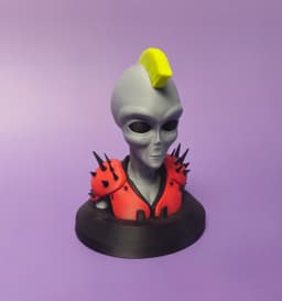 Road Warrior Grey Alien Bust 3d model