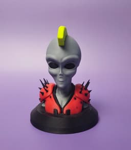 Road Warrior Grey Alien Bust 3d model