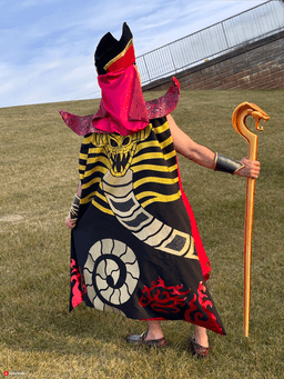 Stylish Evil Arabian Sorcerer Cobra Staff Cosplay 3d model