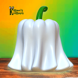 ghost pepper imposter bell pepper figurine 3d model