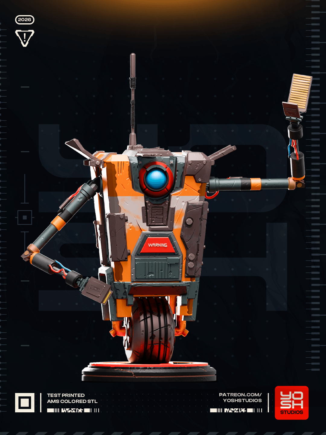 Life Size Claptrap 3D Printer STL file 3d model