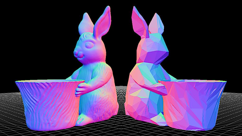 Easter Bunny - Low Poly Version 3d model